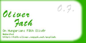 oliver fath business card